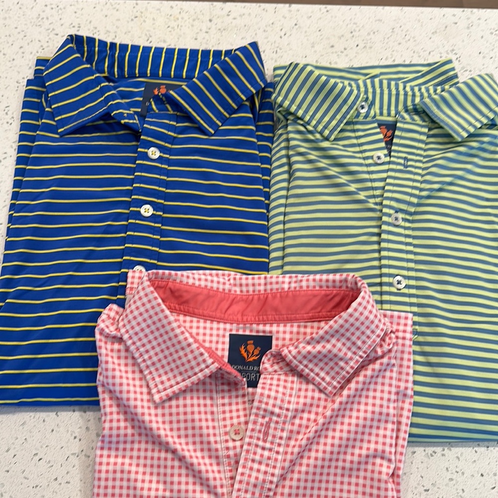 Lot of 3 donald ross sport polos size small